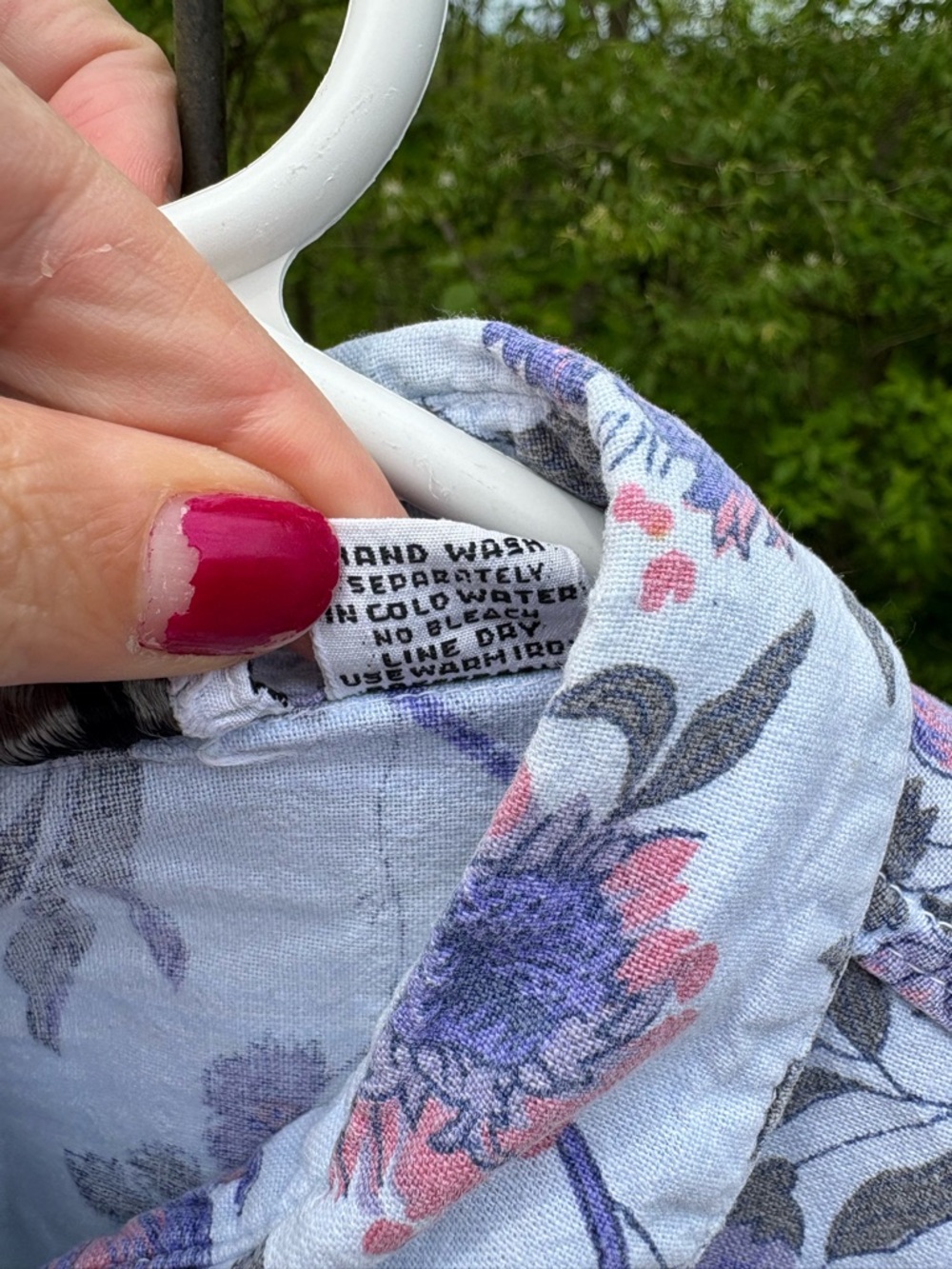 Vintage Details Floral Button-Down Short Sleeve Shirt Women's Large 100% Cotton - Picture 10 of 14